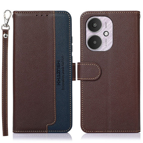 KHAZNEH For Xiaomi Redmi 13C 4G / 13C 5G / Poco C65 4G / Poco M6 5G / 13R 5G Case RFID Blocking Phone Leather Cover
