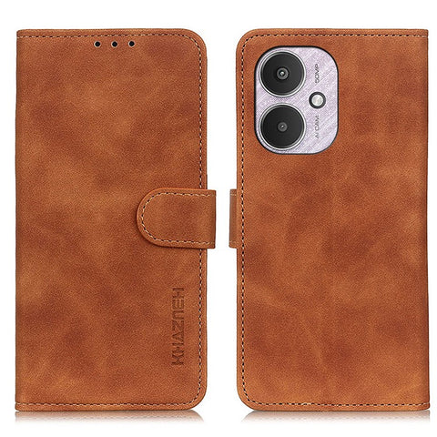 KHAZNEH For Xiaomi Redmi 13C 4G / 5G / 13R 5G / Poco M6 5G / Poco C65 4G Case Phone Shell PU Leather Retro Stand Cell Phone Cover