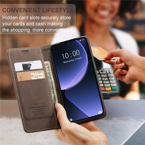 CASEME 013 Series For Xiaomi 13T / 13T Pro / Redmi K60 Ultra Case PU Leather Folio Stand Phone Cover