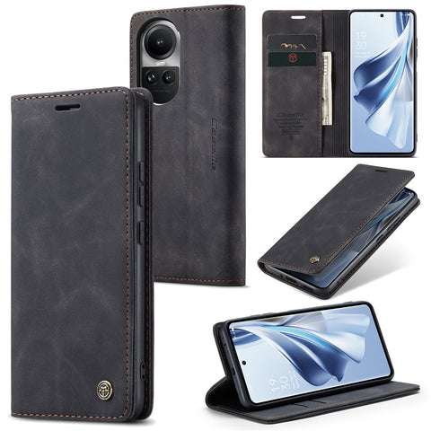 CASEME 013 Series For Oppo Reno10 5G (Global) /  Reno10 Pro 5G (Global) Case PU Leather Wallet Flip Cover