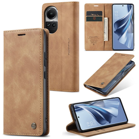 CASEME 013 Series For Oppo Reno10 5G (Global) /  Reno10 Pro 5G (Global) Case PU Leather Wallet Flip Cover