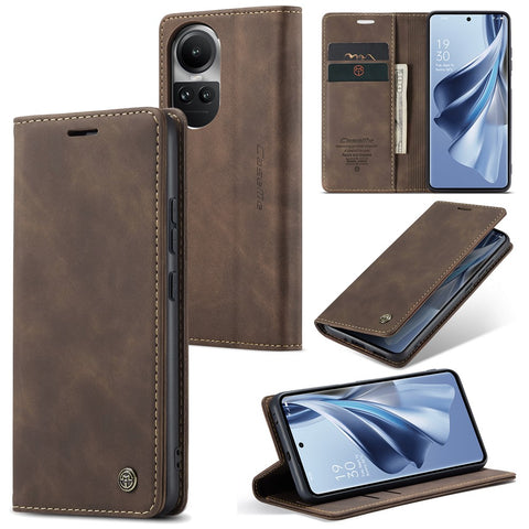 CASEME 013 Series For Oppo Reno10 5G (Global) /  Reno10 Pro 5G (Global) Case PU Leather Wallet Flip Cover