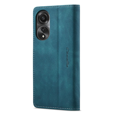 CASEME 013 Series For Oppo A78 4G Case PU Leather Stand Magnetic Closure Phone Cover