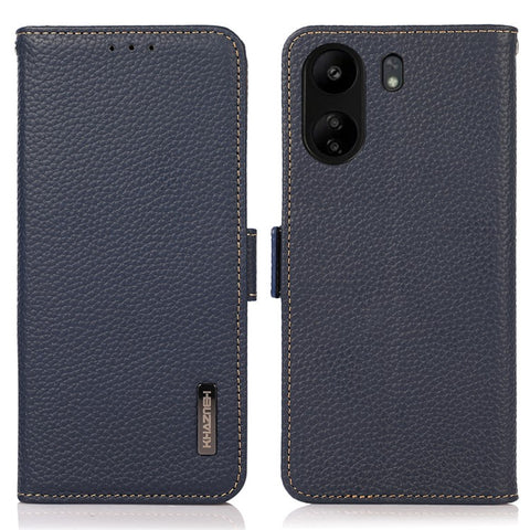 KHAZNEH For Xiaomi Redmi 13C 4G / 13C 5G / Poco C65 4G / Poco M6 5G / 13R 5G Case RFID Blocking Litchi Texture Wallet Cover