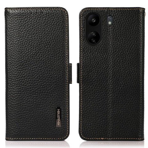 KHAZNEH For Xiaomi Redmi 13C 4G / 13C 5G / Poco C65 4G / Poco M6 5G / 13R 5G Case RFID Blocking Litchi Texture Wallet Cover