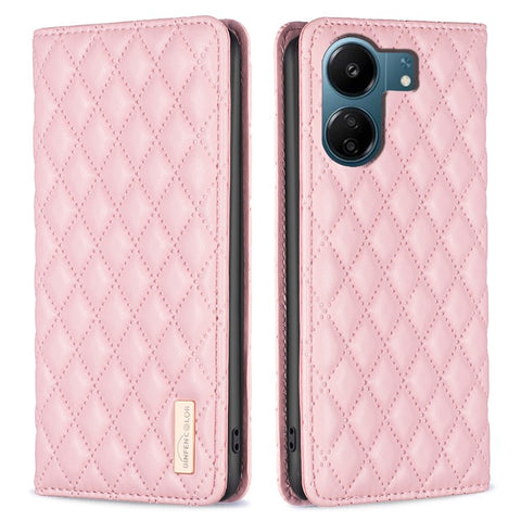 BINFEN COLOR BF Style-16 For Xiaomi Redmi 13C 4G / 13C 5G / 13R 5G / Poco M6 5G / Poco C65 4G Case Card Holder Book Style Leather Cover