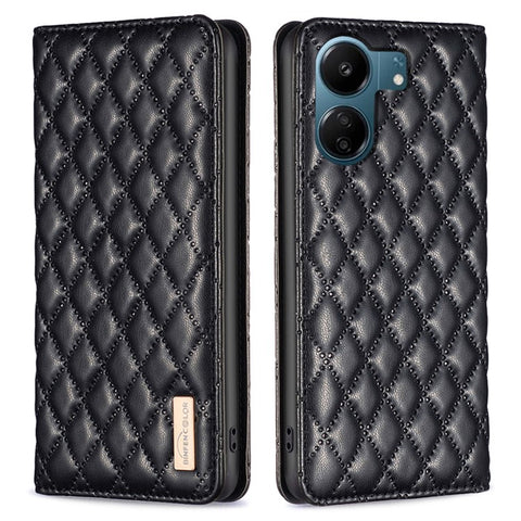 BINFEN COLOR BF Style-16 For Xiaomi Redmi 13C 4G / 13C 5G / 13R 5G / Poco M6 5G / Poco C65 4G Case Card Holder Book Style Leather Cover
