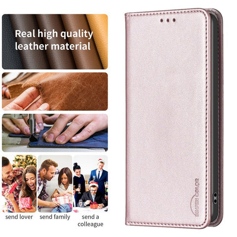 BINFEN COLOR BF18 For Xiaomi Redmi 13C 4G / 13C 5G / 13R 5G / Poco M6 5G / Poco C65 4G Case Folio Flip PU Leather Phone Cover