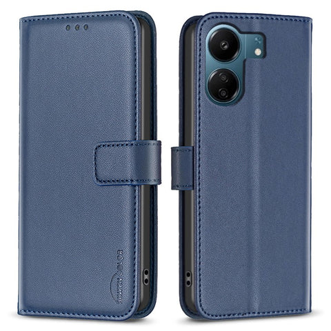 BINFEN COLOR BF17 For Xiaomi Redmi 13C 4G / 13C 5G / 13R 5G / Poco M6 5G / Poco C65 4G Case PU Leather Horizontal Stand Phone Cover