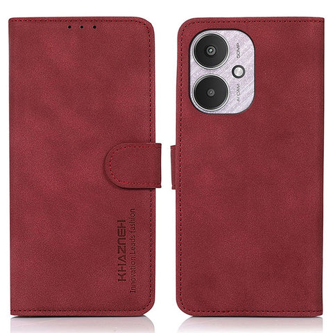 KHAZNEH For Xiaomi Redmi 13C 4G / 13C 5G / Poco C65 4G / Poco M6 5G / 13R 5G Case Stand PU Leather Wallet Flip Phone Cover