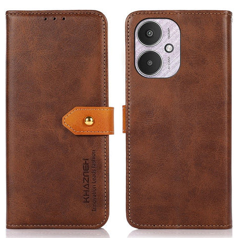 KHAZNEH For Xiaomi Redmi 13C 4G / 13C 5G / Poco C65 4G / Poco M6 5G / 13R 5G Case PU Leather Fully Wrapped Phone Cover