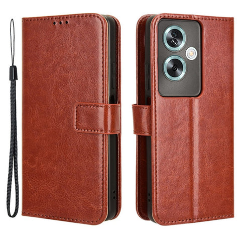 For Oppo A79 5G / A2 5G / OnePlus Nord N30 SE 5G Case PU Leather Crazy Horse Texture Wallet Phone Cover