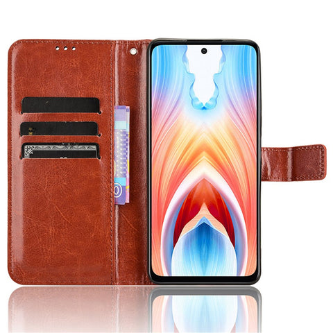 For Oppo A79 5G / A2 5G / OnePlus Nord N30 SE 5G Case PU Leather Crazy Horse Texture Wallet Phone Cover