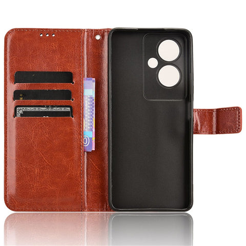 For Oppo A79 5G / A2 5G / OnePlus Nord N30 SE 5G Case PU Leather Crazy Horse Texture Wallet Phone Cover
