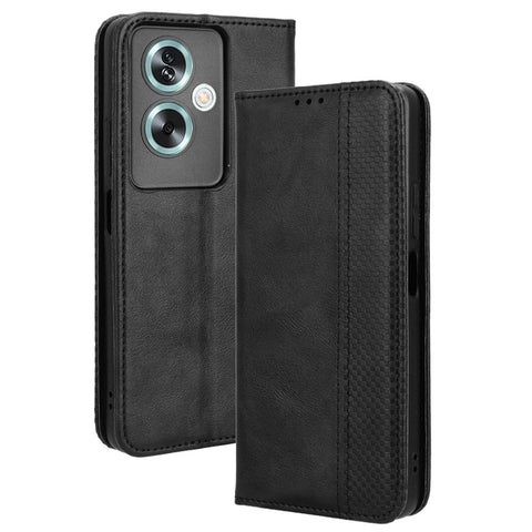 For Oppo A79 5G / A2 5G / OnePlus Nord N30 SE 5G Case Retro PU Leather Magnetic Auto Closing Wallet Cover