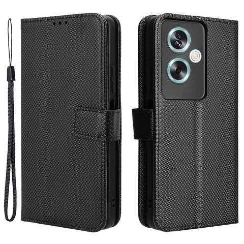For Oppo A79 5G / A2 5G / OnePlus Nord N30 SE 5G Case Stand Wallet Diamond Texture Phone Cover