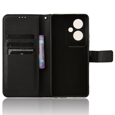 For Oppo A79 5G / A2 5G / OnePlus Nord N30 SE 5G Case Stand Wallet Diamond Texture Phone Cover