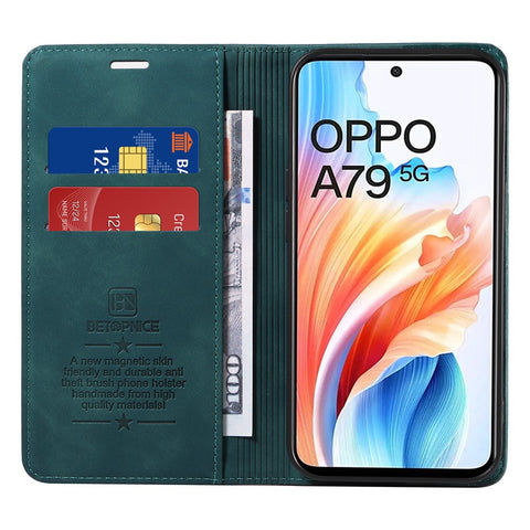 BETOPNICE 003 for Oppo A79 5G / A2 5G Case Flip Wallet RFID Blocking Phone Stand Cover