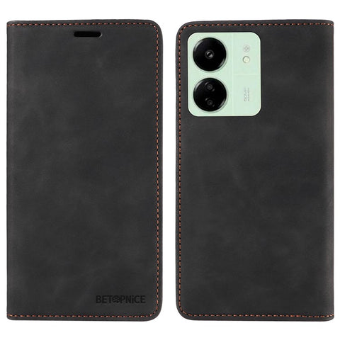 BETOPNICE 003 for Xiaomi Redmi 13C 4G / 5G / 13R 5G / Poco M6 5G / Poco C65 4G Case RFID Blocking Phone Foldable Stand Cover