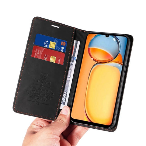 BETOPNICE 003 for Xiaomi Redmi 13C 4G / 5G / 13R 5G / Poco M6 5G / Poco C65 4G Case RFID Blocking Phone Foldable Stand Cover