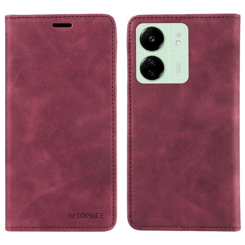 BETOPNICE 003 for Xiaomi Redmi 13C 4G / 5G / 13R 5G / Poco M6 5G / Poco C65 4G Case RFID Blocking Phone Foldable Stand Cover