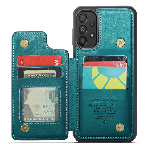 For Samsung Galaxy A33 5G Phone Case CASEME C22 Leather Back Cover with RFID Blocking Card Slots