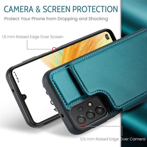 For Samsung Galaxy A33 5G Phone Case CASEME C22 Leather Back Cover with RFID Blocking Card Slots