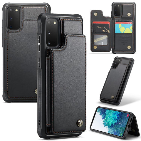 For Samsung Galaxy S20 FE / FE 5G / S20 Lite / S20 FE 2022 Phone Case CASEME C22 Leather Back Cover with RFID Blocking Card Slots