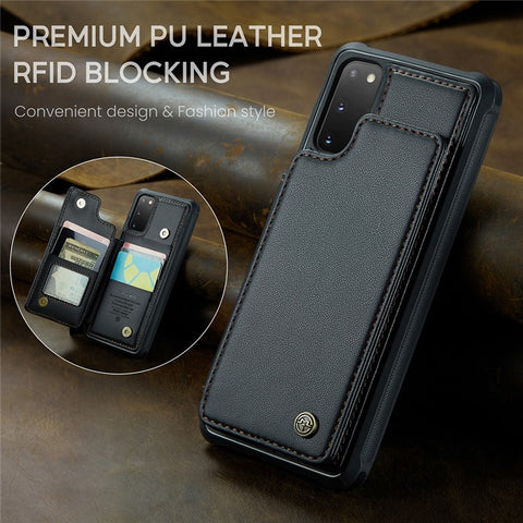 For Samsung Galaxy S20 FE / FE 5G / S20 Lite / S20 FE 2022 Phone Case CASEME C22 Leather Back Cover with RFID Blocking Card Slots