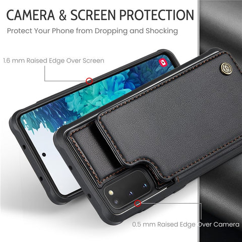 For Samsung Galaxy S20 FE / FE 5G / S20 Lite / S20 FE 2022 Phone Case CASEME C22 Leather Back Cover with RFID Blocking Card Slots
