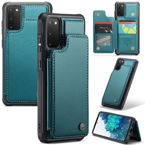 For Samsung Galaxy S20 FE / FE 5G / S20 Lite / S20 FE 2022 Phone Case CASEME C22 Leather Back Cover with RFID Blocking Card Slots
