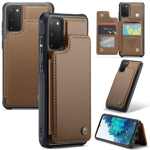 For Samsung Galaxy S20 FE / FE 5G / S20 Lite / S20 FE 2022 Phone Case CASEME C22 Leather Back Cover with RFID Blocking Card Slots