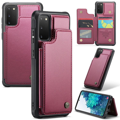 For Samsung Galaxy S20 FE / FE 5G / S20 Lite / S20 FE 2022 Phone Case CASEME C22 Leather Back Cover with RFID Blocking Card Slots