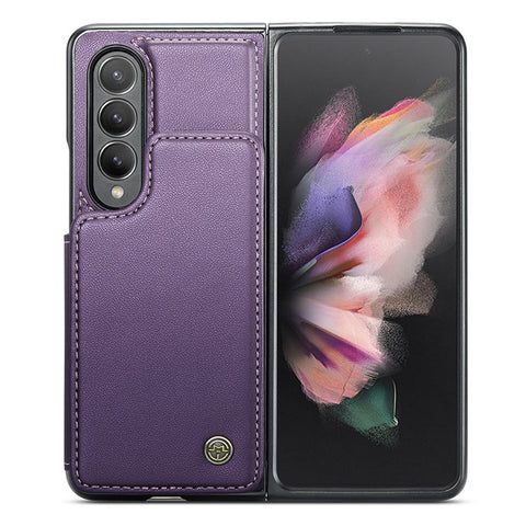 For Samsung Galaxy Z Fold3 5G Phone Case CASEME C22 Leather Back Cover with RFID Blocking Card Slots