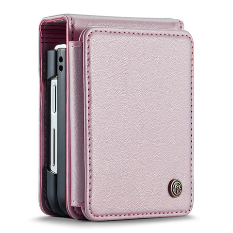 For Samsung Galaxy Z Flip3 5G Phone Case CASEME C22 Leather Back Cover with RFID Blocking Card Slots