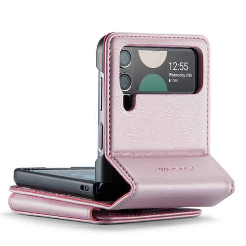 For Samsung Galaxy Z Flip3 5G Phone Case CASEME C22 Leather Back Cover with RFID Blocking Card Slots