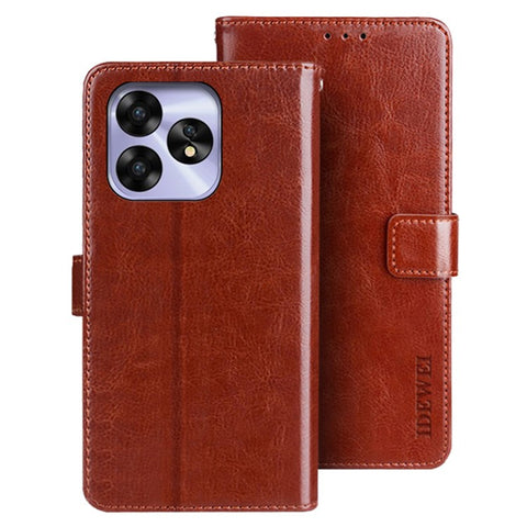 IDEWEI For Umidigi A15 Case Crazy Horse Texture Phone Cover with Wallet Stand