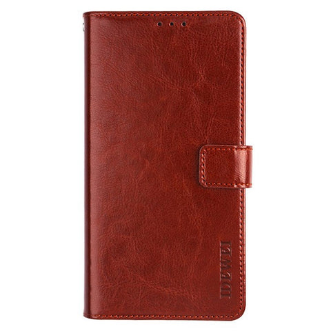 IDEWEI For Umidigi A15 Case Crazy Horse Texture Phone Cover with Wallet Stand