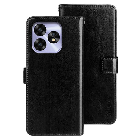 IDEWEI For Umidigi A15 Case Crazy Horse Texture Phone Cover with Wallet Stand