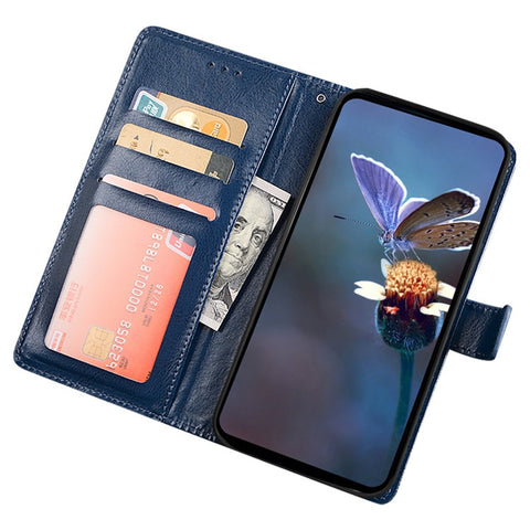 IDEWEI For Umidigi A15 Case Anti-fall PU Leather Smart Phone Cover with Stable Stand