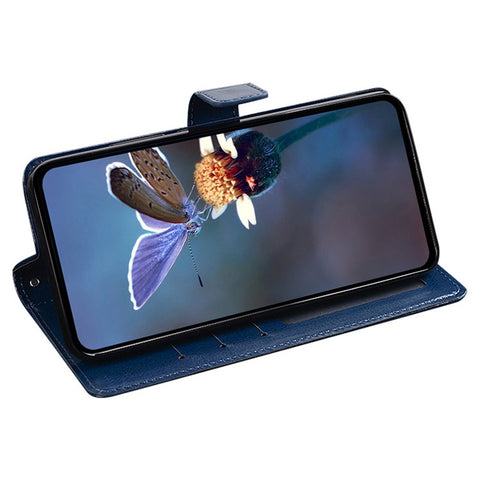 IDEWEI For Umidigi A15 Case Anti-fall PU Leather Smart Phone Cover with Stable Stand