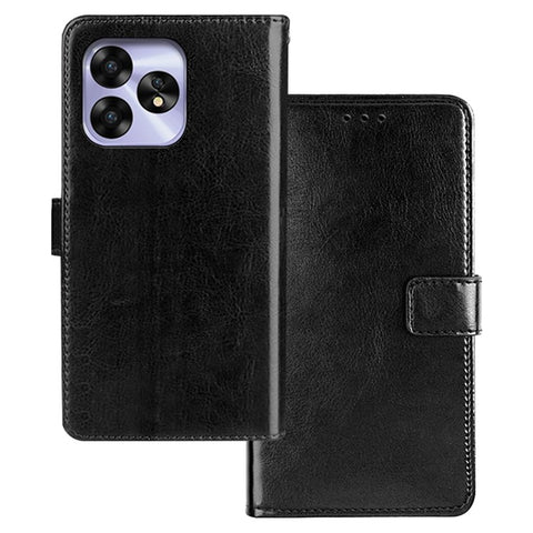 IDEWEI For Umidigi A15 Case Anti-fall PU Leather Smart Phone Cover with Stable Stand
