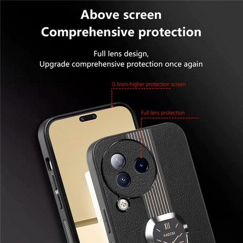 KADEM For Xiaomi Civi 3 5G Case Kickstand Shell PU Leather Coated TPU+Acrylic Phone Cover