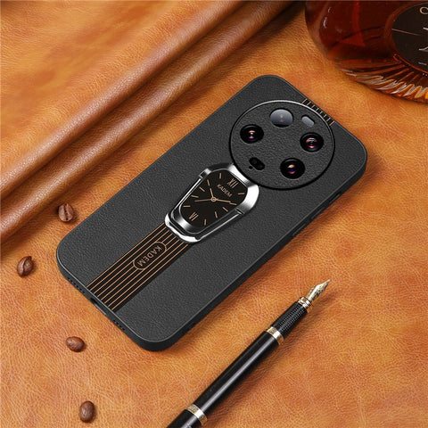 KADEM For Xiaomi 13 Ultra Case Phone Protector PU Leather Coated TPU+Acrylic Cover