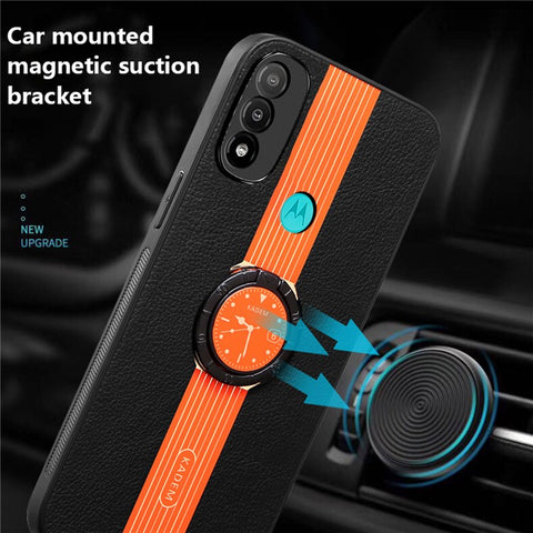 KADEM For Motorola Moto E20 / E30 / E40 Case Ring Kickstand Electroplating Anti-fall Phone Cover