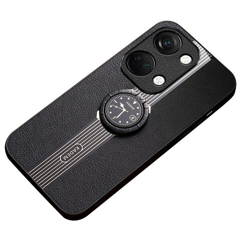 KADEM For OnePlus Ace 2V / Nord 3 5G Case Ring Kickstand PU Leather Coated Phone Protective Cover
