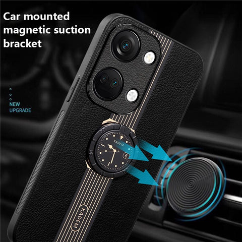 KADEM For OnePlus Ace 2V / Nord 3 5G Case Ring Kickstand PU Leather Coated Phone Protective Cover