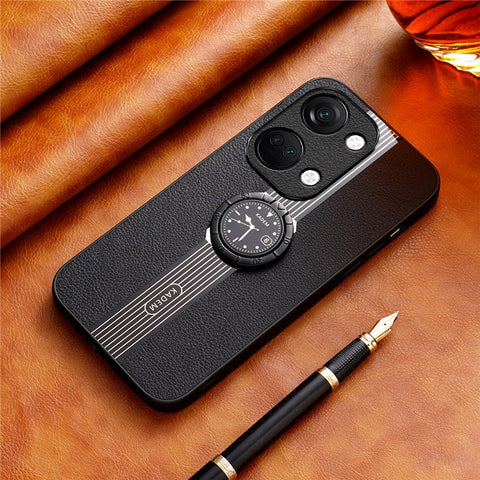 KADEM For OnePlus Ace 2V / Nord 3 5G Case Ring Kickstand PU Leather Coated Phone Protective Cover