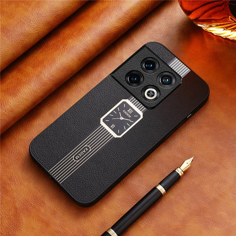 KADEM For OnePlus 10 Pro 5G Case Leather Coated TPU+Acrylic Shockproof Phone Cover