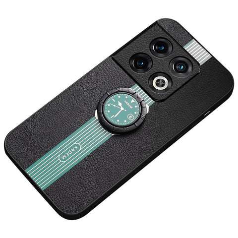 KADEM For OnePlus 10 Pro 5G Case Ring Kickstand PU Leather Coating Hybrid Phone Cover